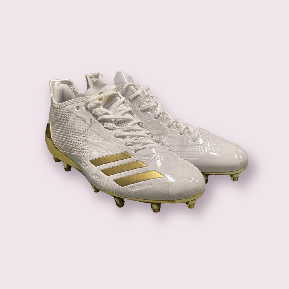 Adidas Men’s Adizero 5-Star 6.0 DSG White / Gold Money Football Cleats